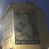 Picture of mural Oakland firefighter